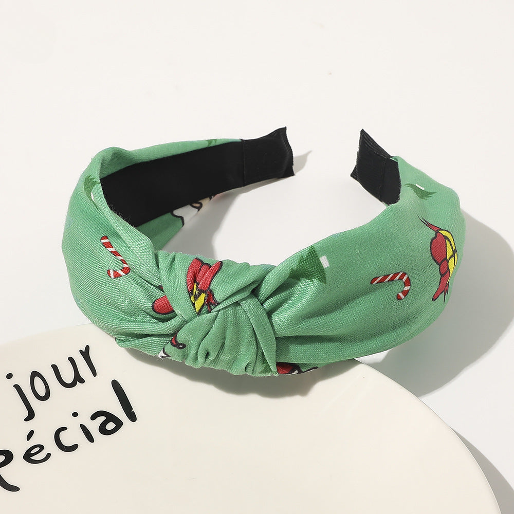 Wholesale Christmas New Fabric Big Bow Wide-brimmed Headband